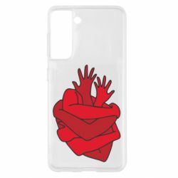 Чехол для Samsung S21 Heart out of hands - PrintSalon