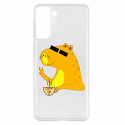 Чехол для Samsung S21+ Капибара Программист - PrintSalon