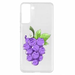 Чехол для Samsung S21+ Кот-виноград - PrintSalon
