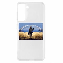 Чехол для Samsung S21 Марка с Крымским мостом - PrintSalon