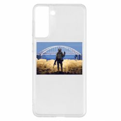 Чехол для Samsung S21+ Марка с Крымским мостом - PrintSalon