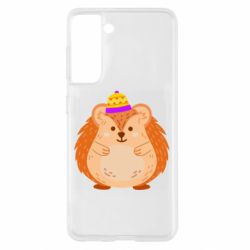 Чехол для Samsung S21 Little hedgehog in a hat - PrintSalon