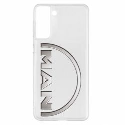 Чехол для Samsung S21+ Man metallic logo - PrintSalon