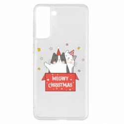 Чехол для Samsung S21+ Meowy Christmas ( present box ) - PrintSalon