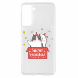 Чехол для Samsung S21 Meowy Christmas ( present box ) - PrintSalon