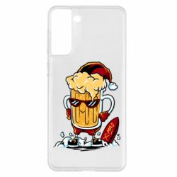 Чехол для Samsung S21+ New Year's beer - PrintSalon