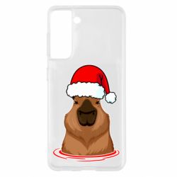 Чехол для Samsung S21 Новогодняя капибара - PrintSalon