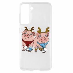 Чехол для Samsung S21 Pigs - PrintSalon