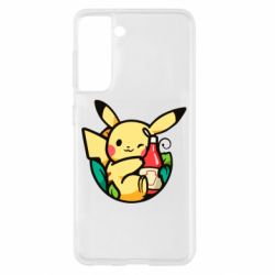 Чехол для Samsung S21 Pikachu with ketchup - PrintSalon