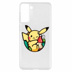 Чехол для Samsung S21+ Pikachu with ketchup - PrintSalon