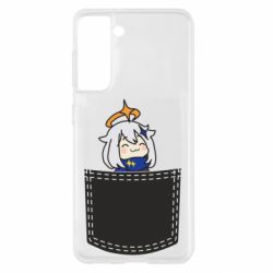 Чехол для Samsung S21 Pocket Paimon - PrintSalon