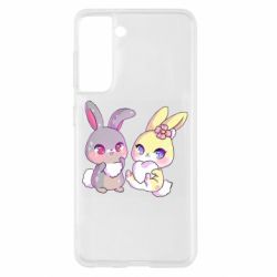 Чехол для Samsung S21 Rabbits In Love - PrintSalon