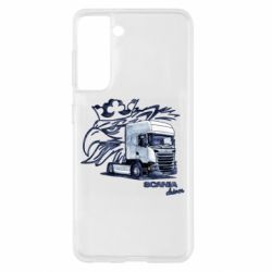 Чехол для Samsung S21 Scania watercolor art - PrintSalon