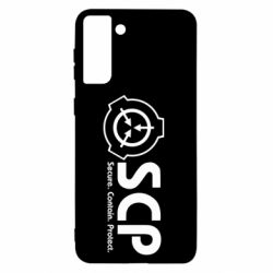 Чохол для Samsung S21+ SCP logo text - PrintSalon
