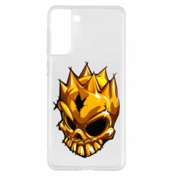 Чехол для Samsung S21+ Standoff - Gold Skull - PrintSalon
