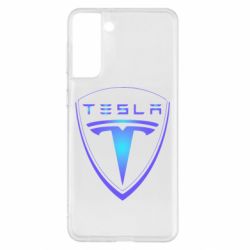 Чехол для Samsung S21+ Tesla logo gradient - PrintSalon