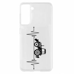 Чехол для Samsung S21 Трактор импульс - PrintSalon