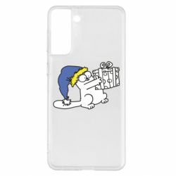 Чехол для Samsung S21+ Украинский кот саймона с подарком - PrintSalon