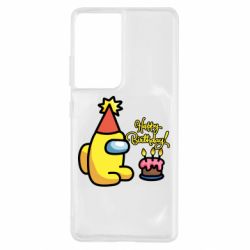Чохол для Samsung S21 Ultra Among Us Happy Birthday - PrintSalon