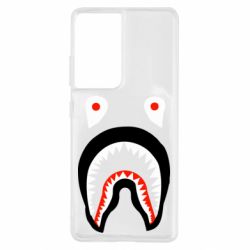 Чехол для Samsung S21 Ultra Bape shark logo - PrintSalon