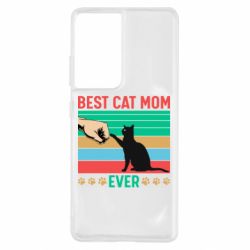 Чехол для Samsung S21 Ultra Best cat mom ever - PrintSalon
