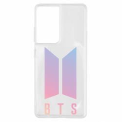 Чехол для Samsung S21 Ultra BTS gradient logo - PrintSalon