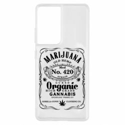Чохол для Samsung S21 Ultra Cannabis label - PrintSalon