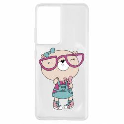 Чехол для Samsung S21 Ultra Cute bear - PrintSalon