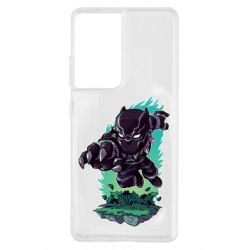 Чехол для Samsung S21 Ultra Cute Black panther - PrintSalon