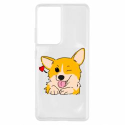 Чехол для Samsung S21 Ultra Cute Corgi Puppy - PrintSalon