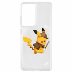 Чехол для Samsung S21 Ultra Cute Detective Pikachu - PrintSalon