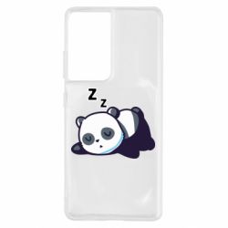 Чехол для Samsung S21 Ultra Cute panda sleeping - PrintSalon