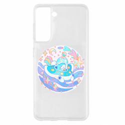 Чехол для Samsung S21 Ultra cute shark - PrintSalon