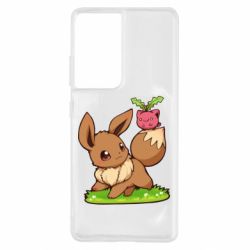 Чохол для Samsung S21 Ultra Eevee with Hoppip - PrintSalon