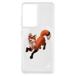 Чехол для Samsung S21 Ultra Fox in flight - PrintSalon