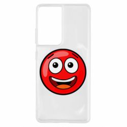 Чехол для Samsung S21 Ultra Funny Red Ball - PrintSalon