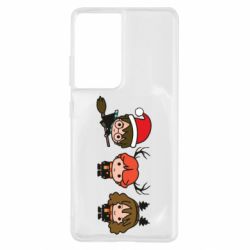 Чохол для Samsung S21 Ultra Гаррі Поттер та друзі новорічні - PrintSalon