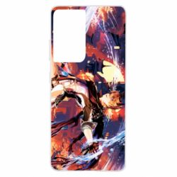 Чехол для Samsung S21 Ultra Genshin Impact: Childe - PrintSalon