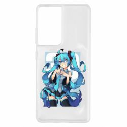Чехол для Samsung S21 Ultra Hatsune Miku art - PrintSalon