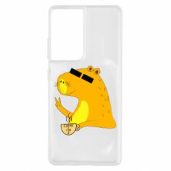 Чехол для Samsung S21 Ultra Капибара Программист - PrintSalon