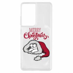 Чехол для Samsung S21 Ultra Кот саймона рождество - PrintSalon