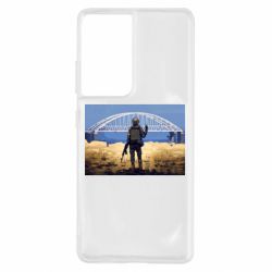 Чехол для Samsung S21 Ultra Марка с Крымским мостом - PrintSalon