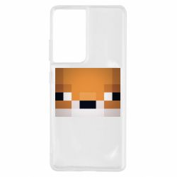 Чехол для Samsung S21 Ultra Minecraft Minimalist - PrintSalon