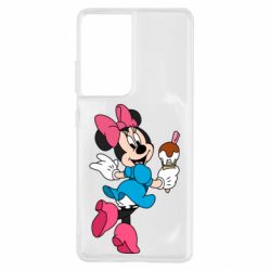 Чохол для Samsung S21 Ultra Minnie Mouse and Ice Cream - PrintSalon