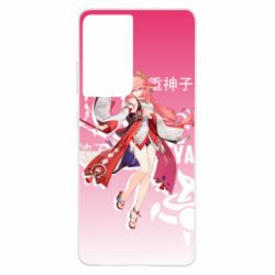 Чохол для Samsung S21 Ultra Mischievous Yae Miko - PrintSalon