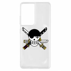 Чехол для Samsung S21 Ultra One Piece Zoro logo - PrintSalon