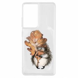 Чехол для Samsung S21 Ultra Осенний ежик - PrintSalon