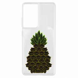 Чехол для Samsung S21 Ultra Pineapple cat - PrintSalon