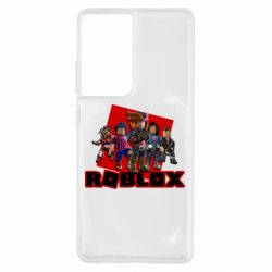 Чехол для Samsung S21 Ultra Roblox Team Of Heroes - PrintSalon