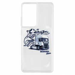 Чехол для Samsung S21 Ultra Scania watercolor art - PrintSalon